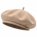 Béret taille unique beige aspect feutré style classique