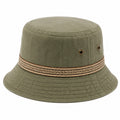 Chapeau bob taille unique en textile vert olive à motif tressé style décontracté