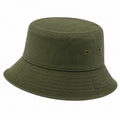 Chapeau bob taille unique en toile de coton vert kaki avec œillets style décontracté