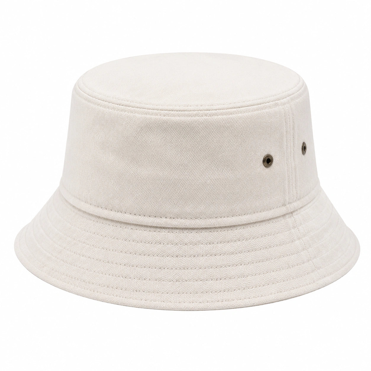 Chapeau bob taille unique en tissu beige à bord large style décontracté