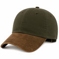 Casquette taille unique kaki et marron à visière incurvée ajustable style décontracté