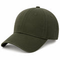 Casquette de baseball taille unique en tissu vert kaki à visière courbée style décontracté