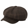 Casquette gavroche taille unique textile brun foncé à visière style quotidien