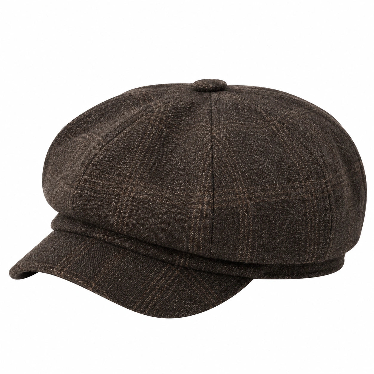 Casquette gavroche taille unique textile brun foncé à visière style quotidien