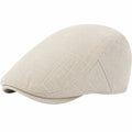 Casquette plate taille unique en tissu beige style classique