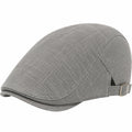 Casquette plate taille unique en textile gris avec boucle réglable style classique