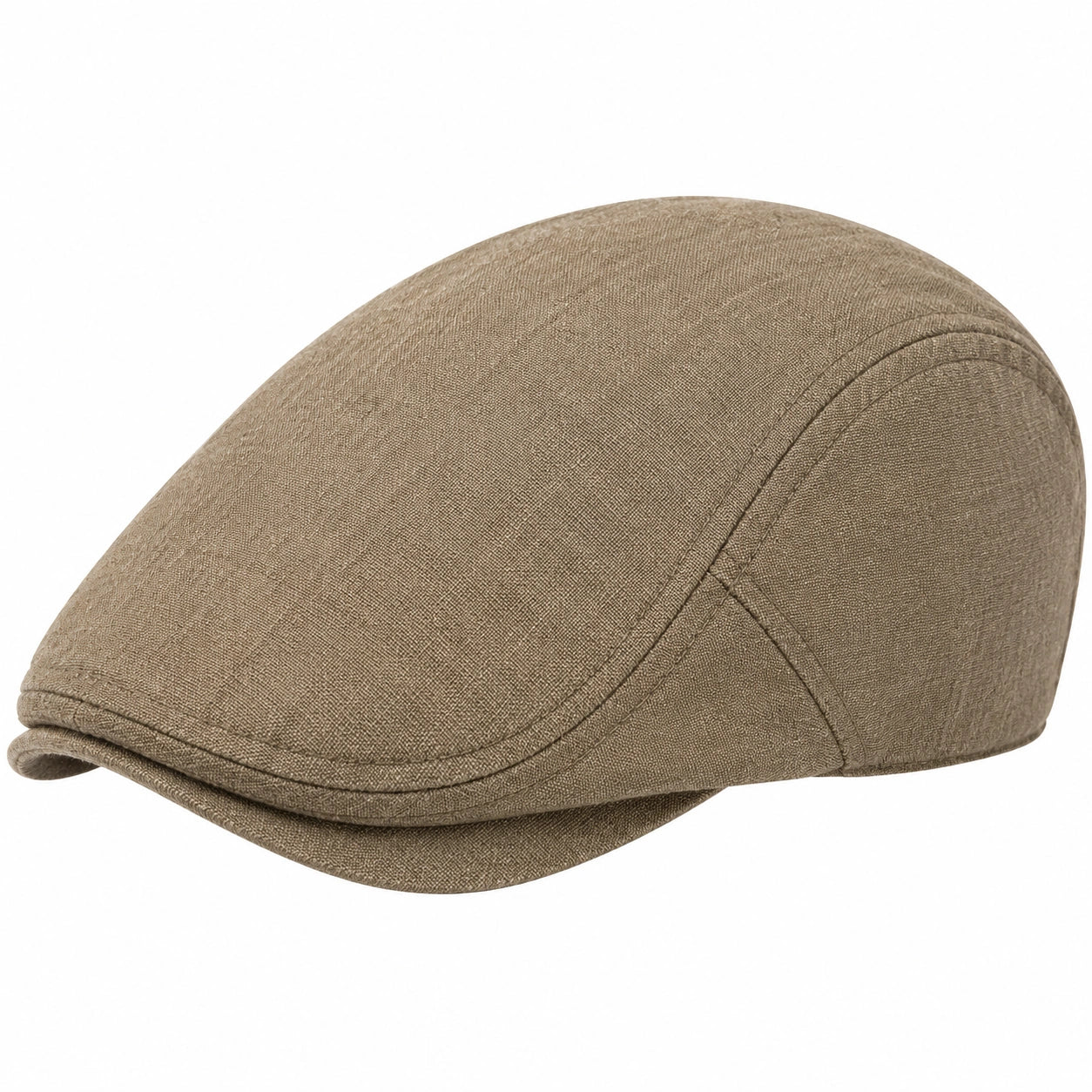 Casquette plate taille unique en textile taupe style classique pour usage quotidien