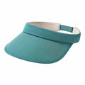 Visière unisexe taille unique en tissu turquoise ajustable pour protection solaire