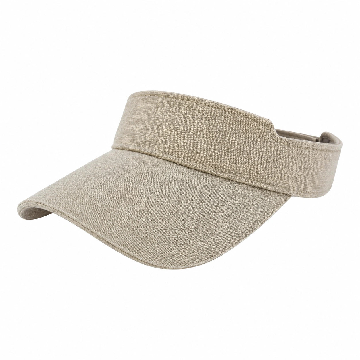 Visière taille unique textile beige - protection solaire ajustable