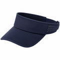 Visière de sport taille unique bleu marine en tissu synthétique réglable respirante
